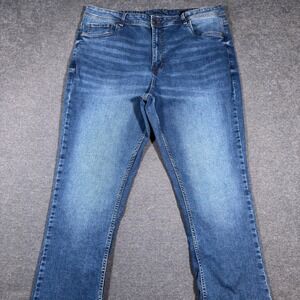 The Perfect Jean Bootcut Jeans Men 42x30 Blue Stretch Denim Medium Wash Fade